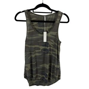 Z Supply Womens Camo Tank Top Green Camouflage Scoop Neck High Low ZT151053 L